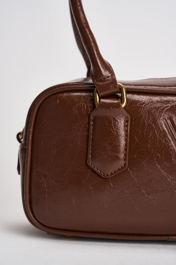 Borsa donna a spalla marrone - 3