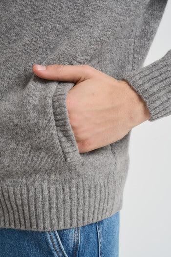 Cardigan uomo in maglia grigio - 3