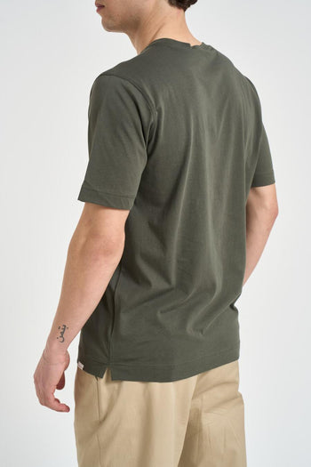 T-shirt uomo girocollo verde militare - 3