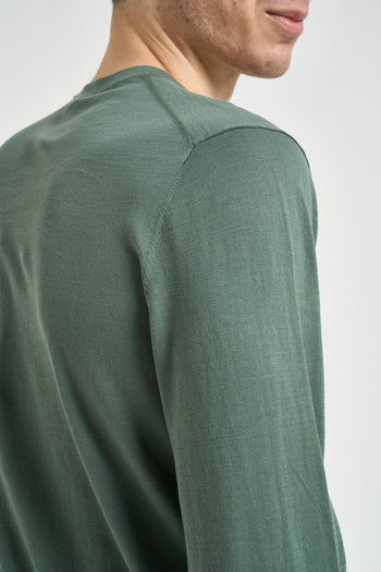 Maglia uomo girocollo verde - 4