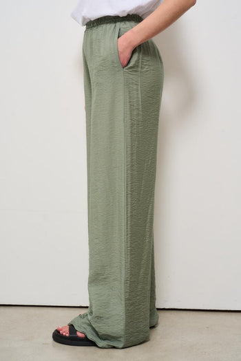 Pantalone donna fluido verde - 4