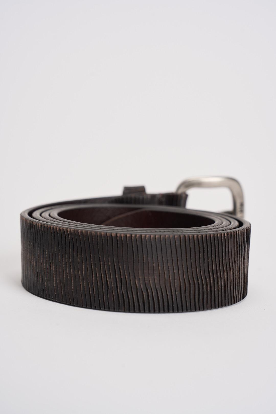 Cintura uomo in pelle pitonata marrone MRF255C027 MORO MINORONZONI 