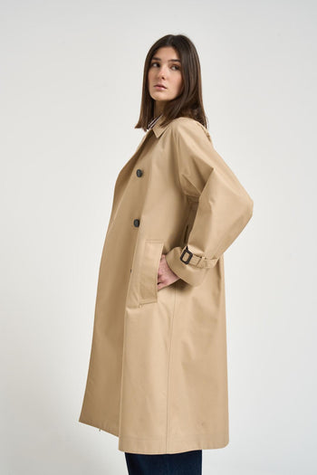 Trench donna midi cammello - 4