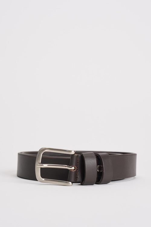 Cintura uomo in pelle marrone