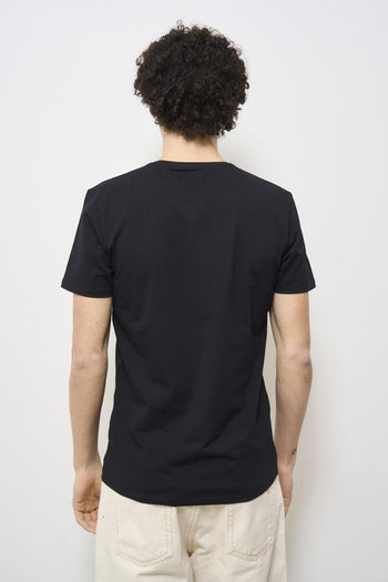 Men's black crew neck t-shirt - 3