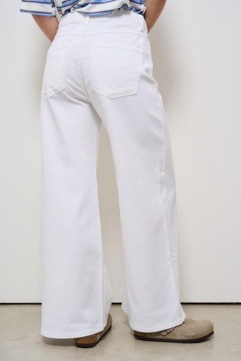 Jeans donna in denim bianco - 3