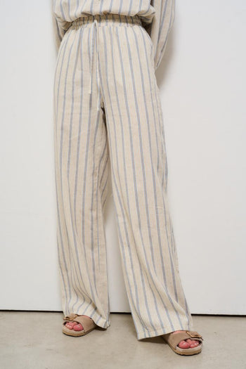 Pantalone donna a palazzo gessato - 3