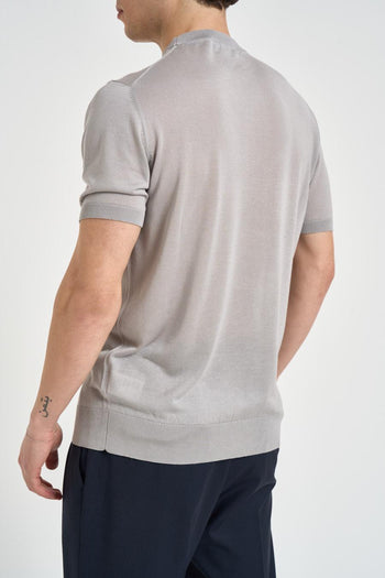 T-shirt uomo in maglia perla - 4