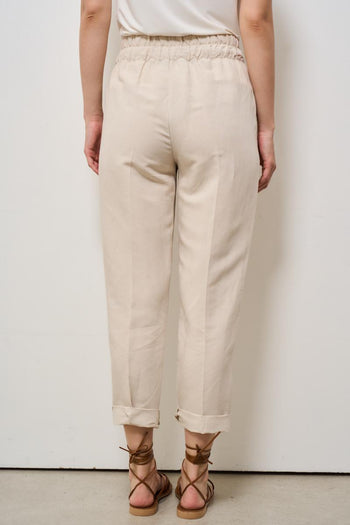 Pantalone donna regular panna - 6