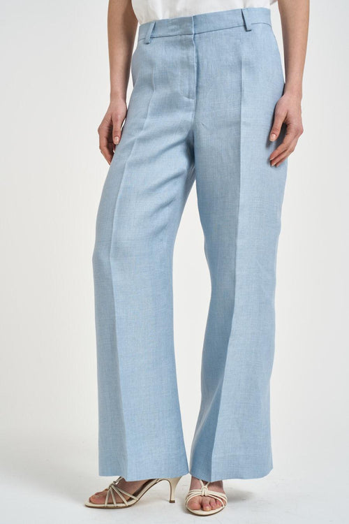 Pantalone donna gamba dritta celeste