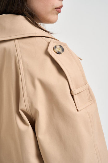 Trench donna corto beige - 5