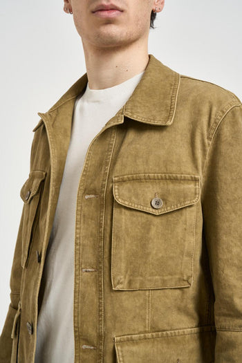 Giacca uomo in cotone ocra - 3