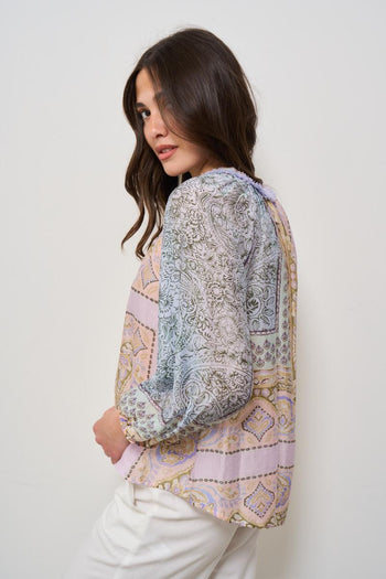 Blusa donna fantasia multicolor - 5