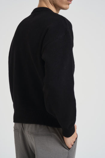 Maglia uomo nera girocollo - 4