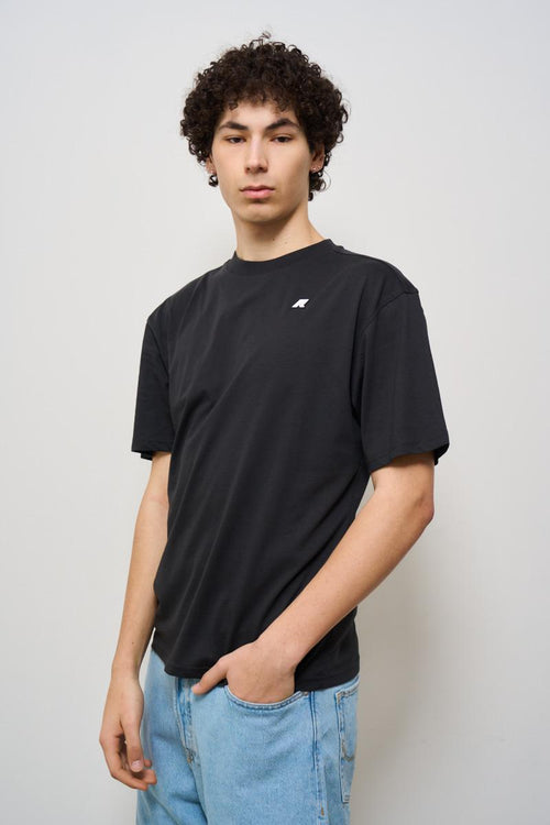 T-shirt uomo girocollo nera - 1