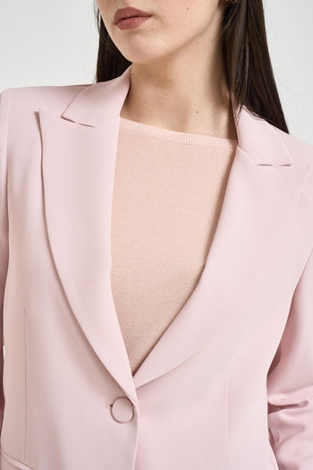 Abito donna monopetto rosa cipria - 4