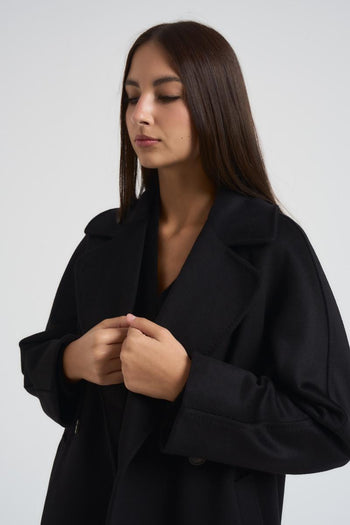 Cappotto doppiopetto Resina donna nero - 3