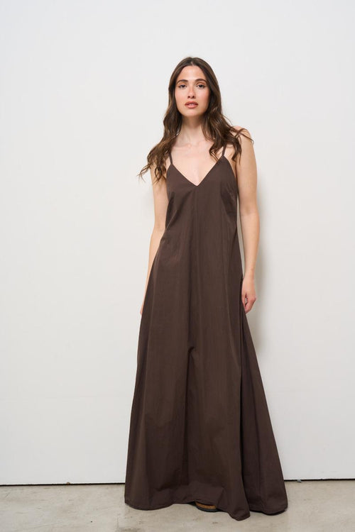 Abito donna lungo marrone