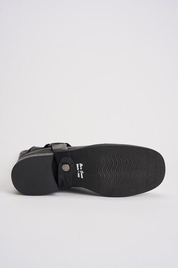 Stivale biker nero in pelle invecchiata - 8