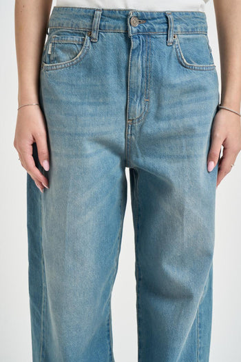 Jeans donna loose in denim medio - 5