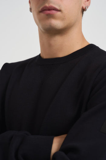 Maglia uomo girocollo nera - 4