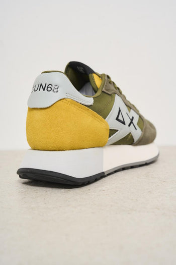 Green and yellow men's sneakers - 7