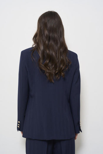 Women's blue double-breasted jacket - 6