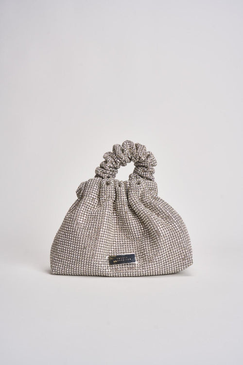 Borsa donna a mano con stass argento