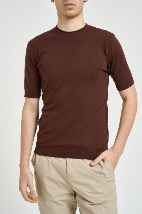 T-shirt uomo in maglia terra