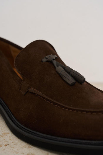 Mocassino uomo in suede testa di moro - 3