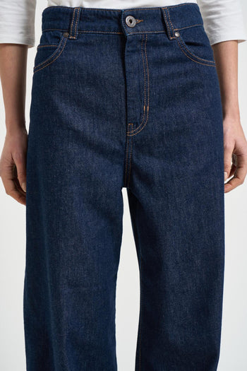 Jeans donna over in denim scuro - 6