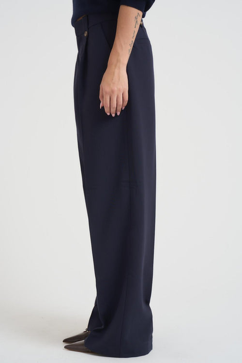 Pantalone donna a palazzo blu - 2