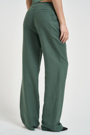 Pantalone donna palazzo verde - 4