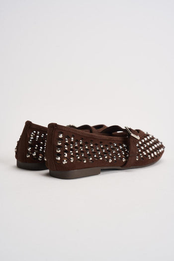 Ballerina donna con strass moro - 7