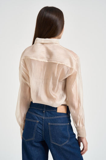 Camicia donna leggera effetto satinato burro - 3