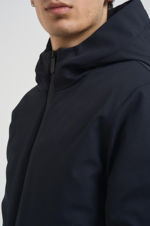 Giubbotto uomo con cappuccio blu - 2