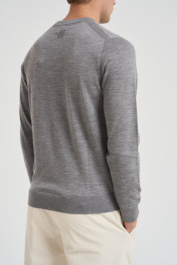 Maglia uomo girocollo grigio chiaro - 4