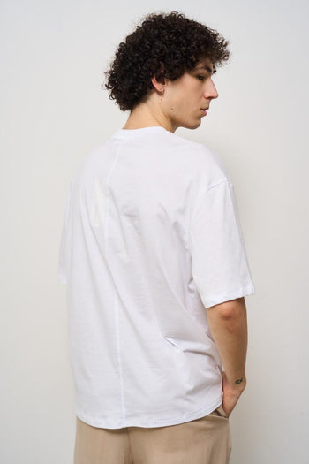T-shirt uomo girocollo bianca - 3