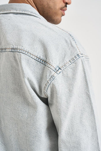 Giacca uomo in denim grigio - 5