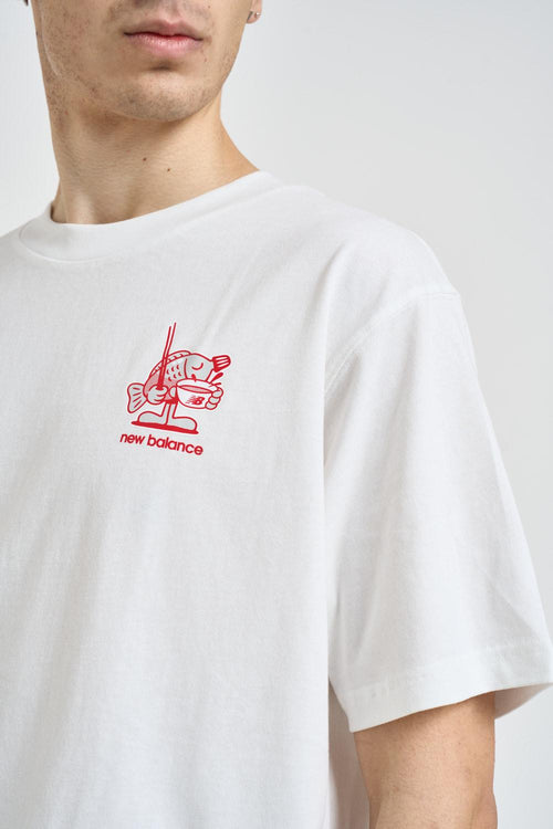 T-shirt uomo con stampa bianca - 2