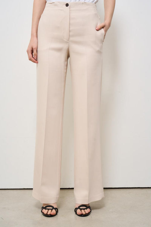 Pantalone donna dritto panna