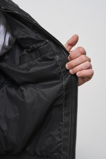 Giubbotto uomo biker nero - 6