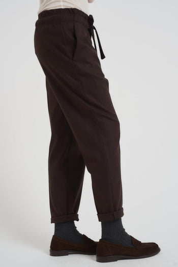 Pantalone donna regular marrone - 4