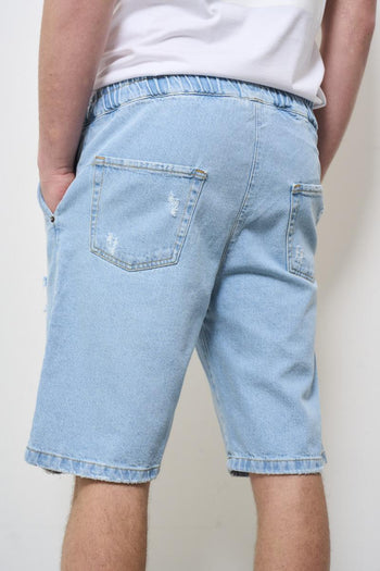 Bermuda uomo denim con strappi - 4