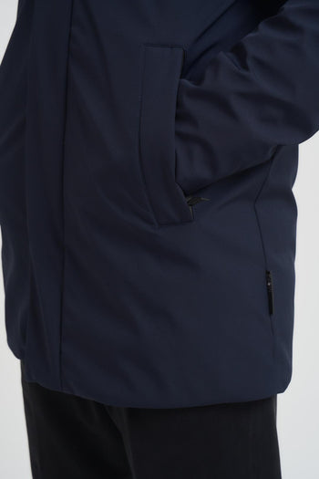 Giubbotto uomo con cappuccio blu notte - 4