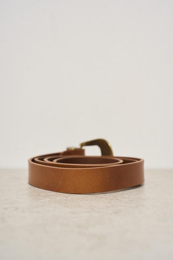 Women's camel leather belt - 3