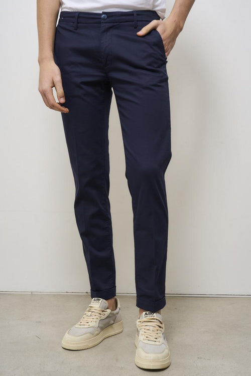 Men's blue chino trousers - 2
