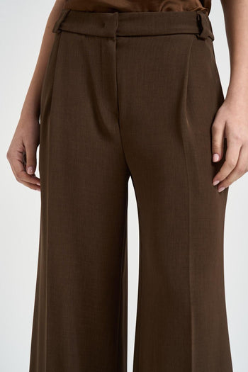 Pantalone donna a palazzo cioccolato - 5