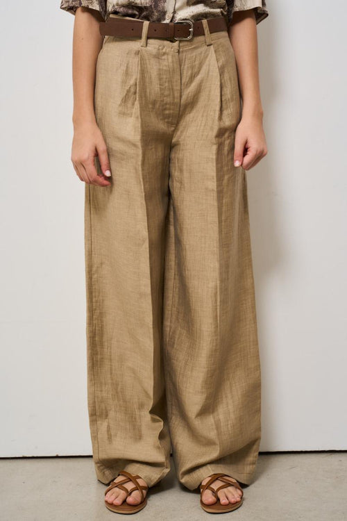 Pantalone donna a palazzo cammello