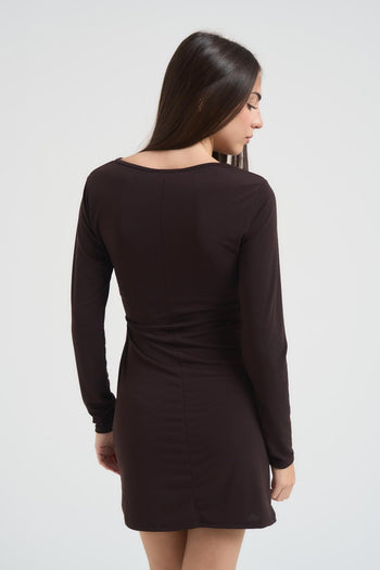 Abito donna con nodo laterale moro - 6